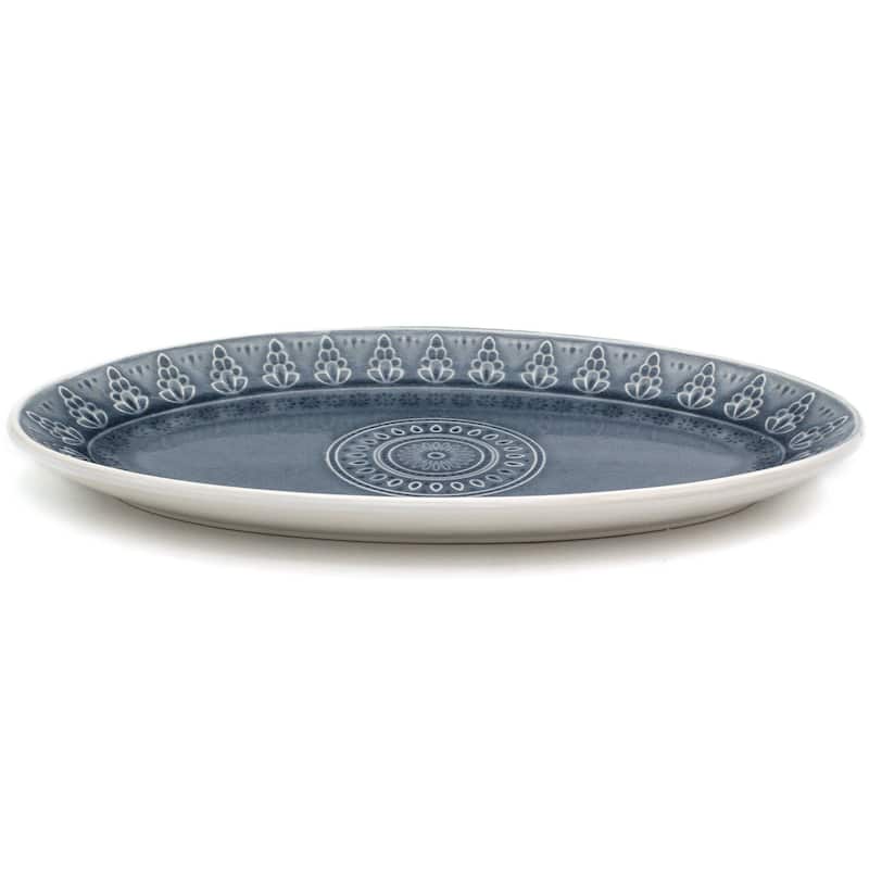 Euro Ceramica Fez 14.5" Oval Platter