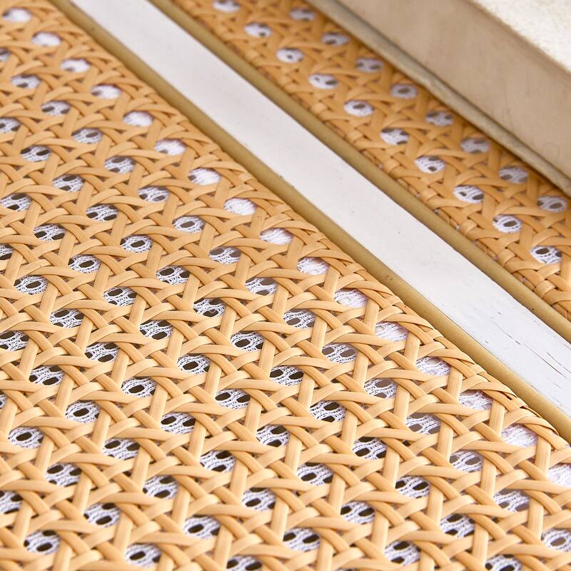 Coffee Table Solid Wood End Table Imitation Rattan Center Table