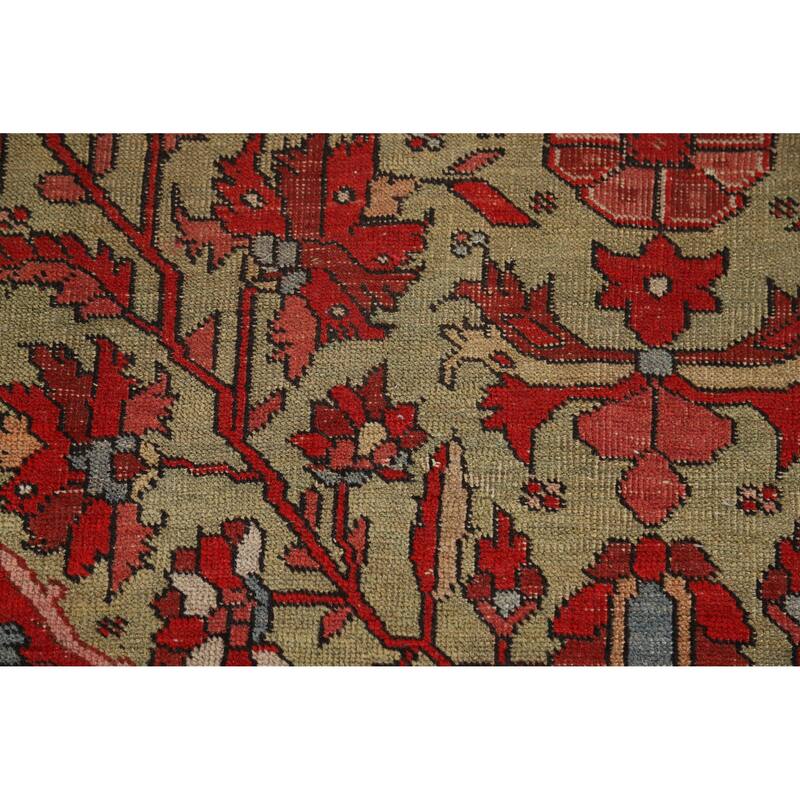 Hand Knotted Oriental 100% Wool Carpet Traditional Floral Navy Blue & Blues Sarouk Area Rug - 10' 5'' X 6' 10''