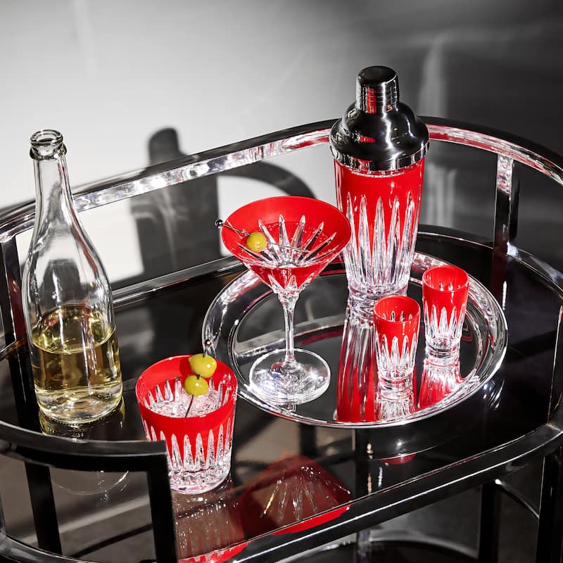 Waterford New Year Shot Glasses Firework, Set of 2, Red