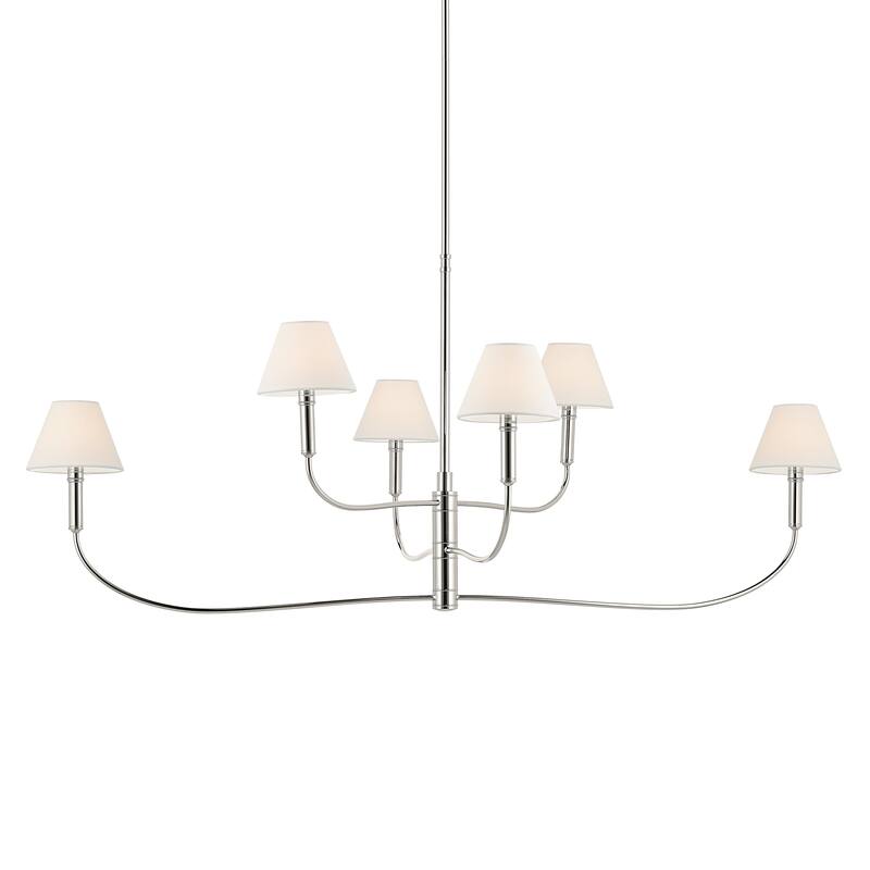 Eadie 51.5 Inch 6 Light Chandelier in Polished Nickel