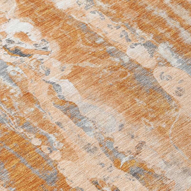 HomeRoots Abstract Transitional Round Outdoor Rug