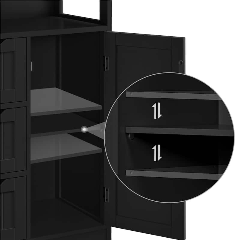 Yaheetech Bathroom Floor Cabinet Bedroom Cabinet Storage Organizer