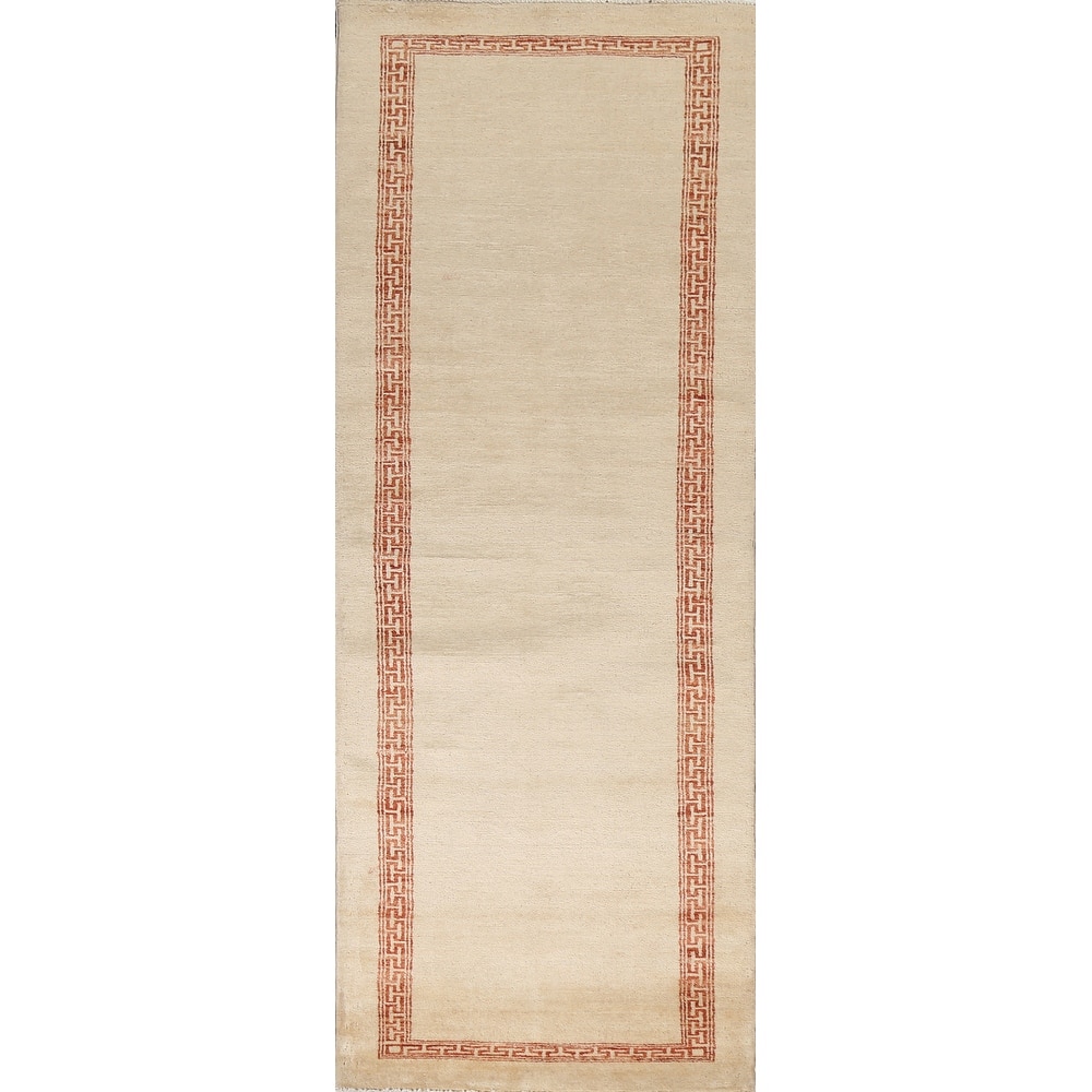 Gabbeh Kashkoli Runner Rug Wool Hand-knotted Oriental Hallway Carpet - 2'8" x 8'9"