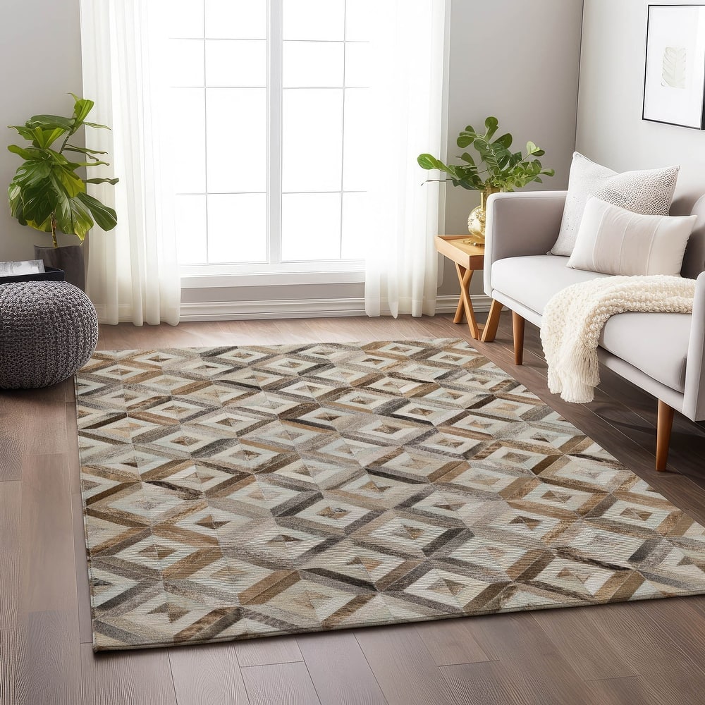 Premium Washable Super Soft Modern Patchword Mayfield Rug