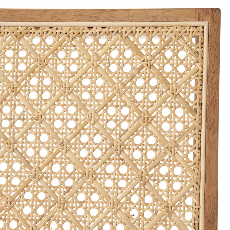 Lifestorey Velentina Solid Wood and Rattan Dining Chair (Set of 2)