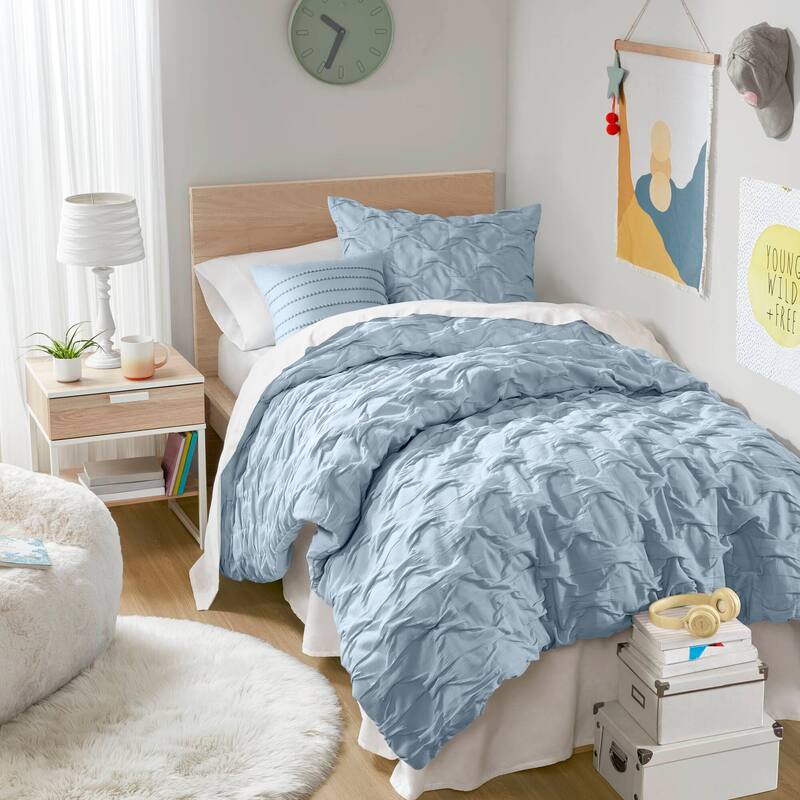 Chelsea Square Bailey Diamond Pucker Woven Comforter Set