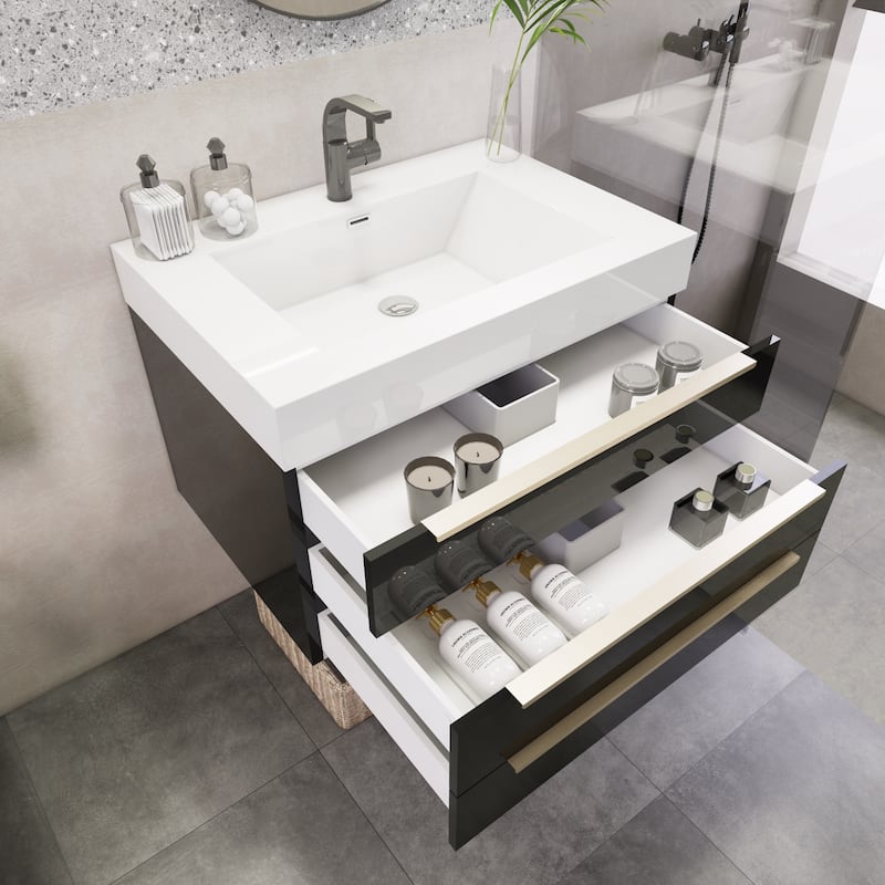 Noble 30" Wall Mounting Vanity with Reinforced Acrylic Sink