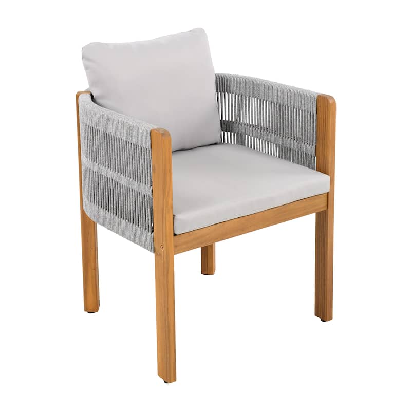 Christopher Knight Home - Isolde Acacia Wood Outdoor Dining Chair（Set of 2）