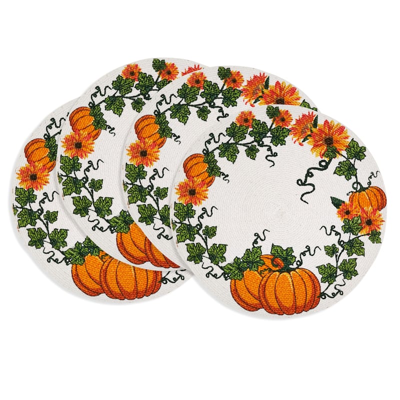 Pumpkin Patch Placemat (Set of 4) - 15"x15"
