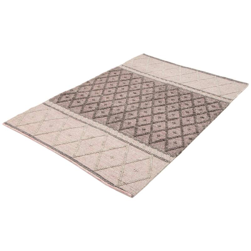 ECARPETGALLERY Braid weave Sienna Grey Wool Rug - 6'2 x 8'11