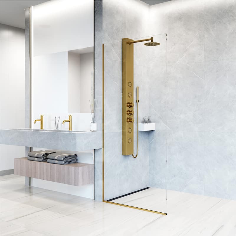 VIGO Ellington 59" H x 6" W 4-Jet Shower Panel with Round Shower Head