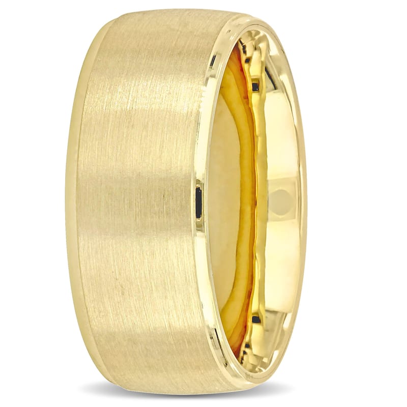 Miadora 8mm Brushed Finish Wedding Band in 14k Yellow Gold