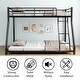 preview thumbnail 15 of 18, Metal Bunk Bed Twin Over Full Size with Removable Stairs