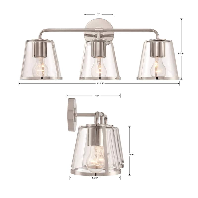Crystorama Lighting Group FUL-913-CL Fulton 3 Light 23" Wide Vanity