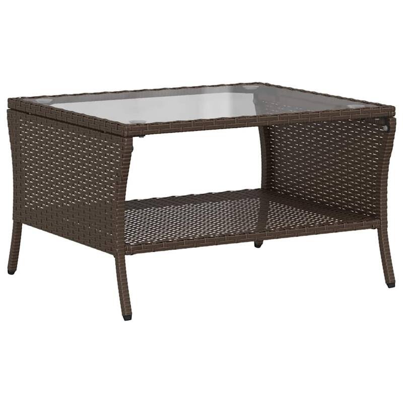 vidaXL Patio Sofa with Cushions Outdoor Seating Sectional Sofa Poly Rattan