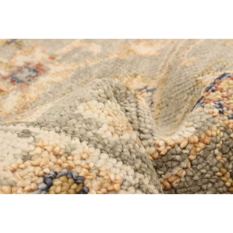 ECARPETGALLERY Hand-knotted Jules Serapi Grey Wool Rug - 2'6 x 8'1