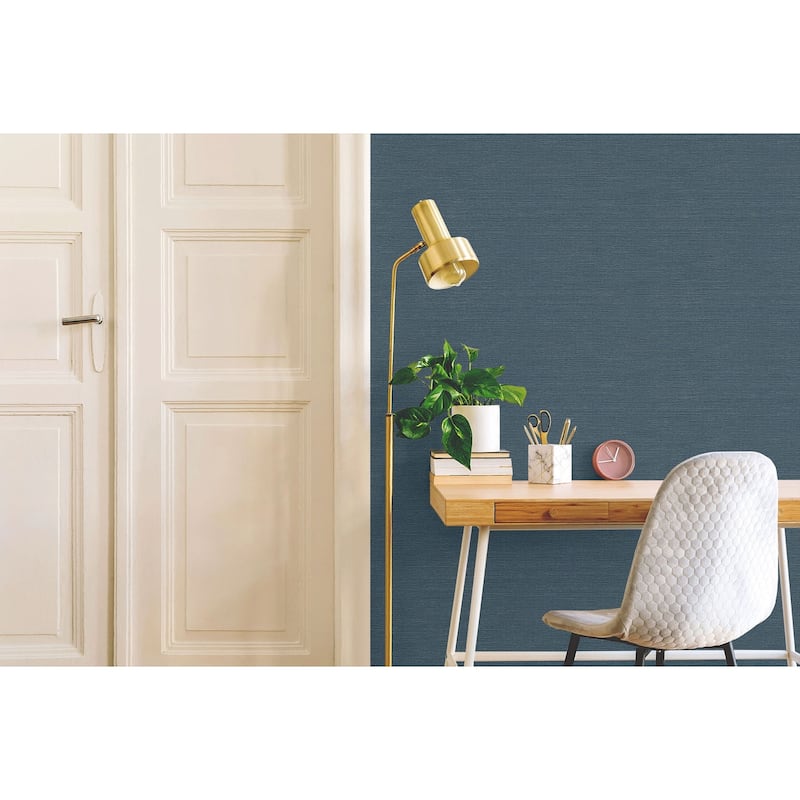 Seabrook Designs Sisal Hemp Embossed Vinyl Unpasted Wallpaper