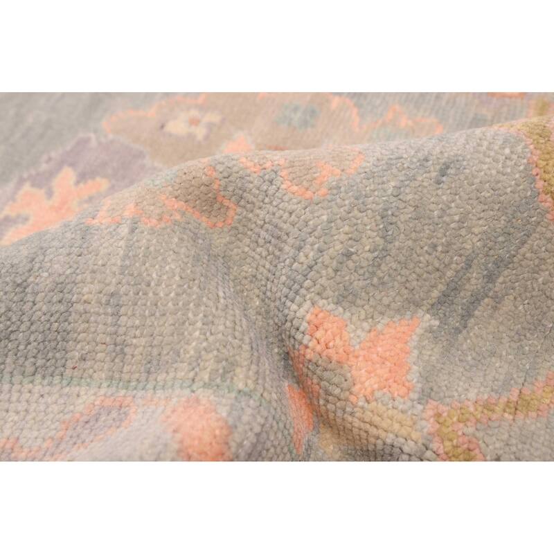 ECARPETGALLERY Hand-knotted Modern Oushak Sage Wool Rug - 7'11 x 10'0