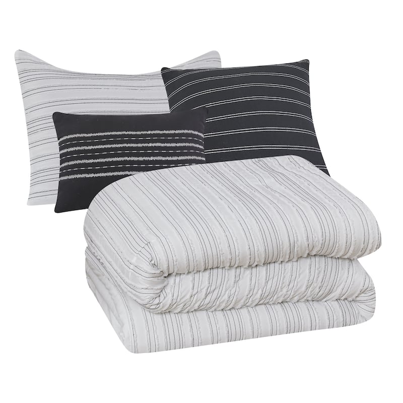Modern Threads Dixie 5-Piece Jacquard Comforter Set with Shams and Decorative Pillows