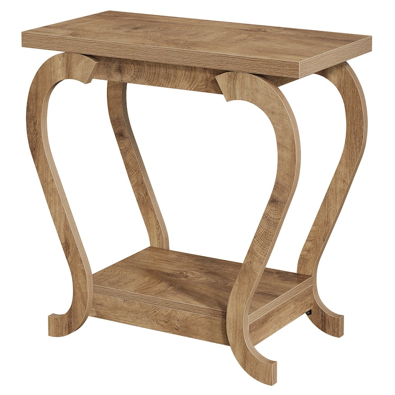 2-Tier End Side Couch Table Nightstand for Living Room Bedroom