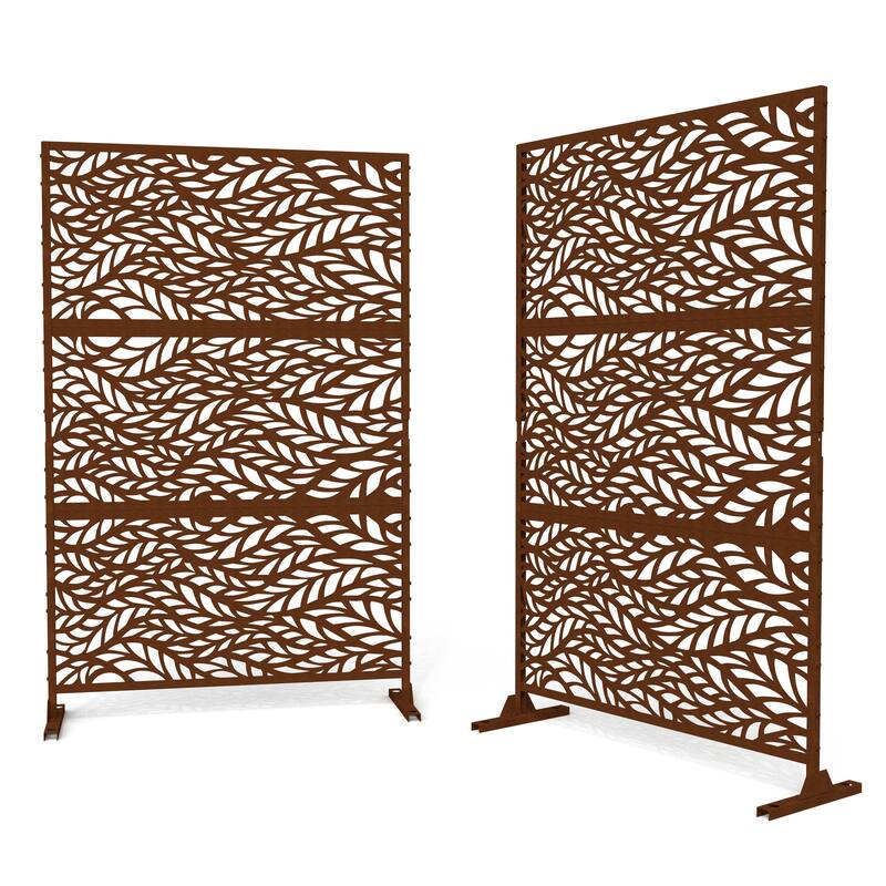 Outdoor Free Standing Metal Privacy Screen