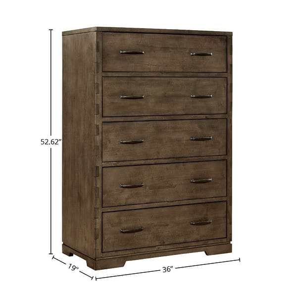 Dovetail 5-Drawer Chest, Graphite