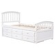 preview thumbnail 9 of 70, Twin Size Platform Bed Wood Kids Storage Bed with 6 Drawers