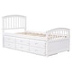 preview thumbnail 63 of 70, Twin Size Platform Storage Bed Solid Wood Bed with 6 Drawers,Paint Surface,Environmentally Friendly Materials