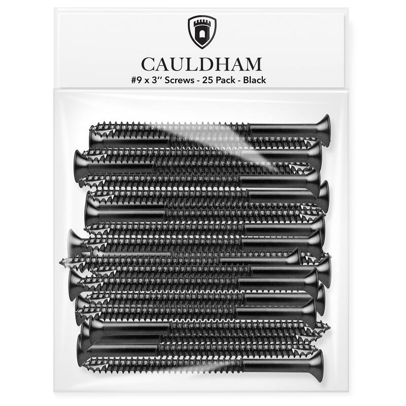 Wood Screws 9 x 3in for Door Hinges 25 pack
