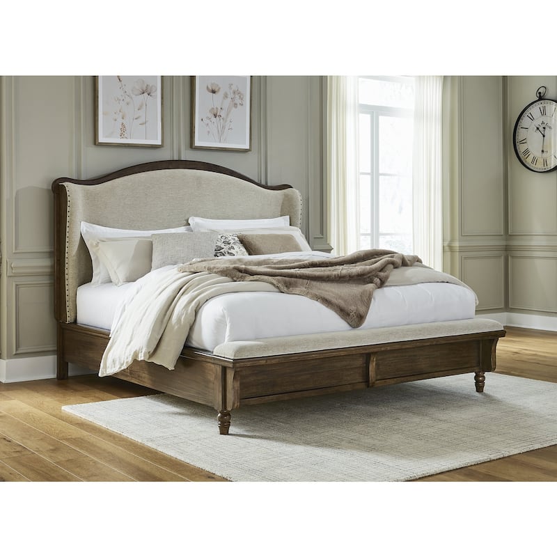 Signature Design by Ashley Sturlayne Brown/Beige Upholstered Panel Bed - California King