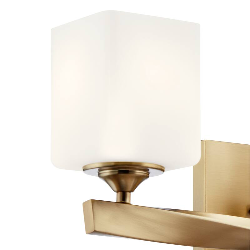 Kichler Lighting Marette 23 in. 3-Light Champagne Bronze Vanity Light with Satin Etched Cased Opal Glass