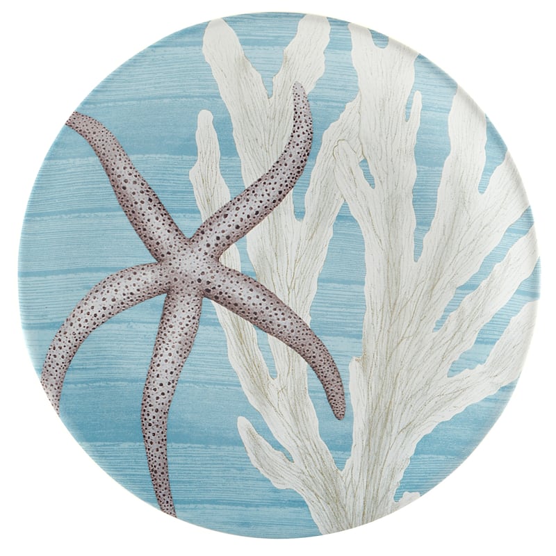 Certified International Beyond the Shore Set of 4 Salad Plates - 9" Diam x 1"