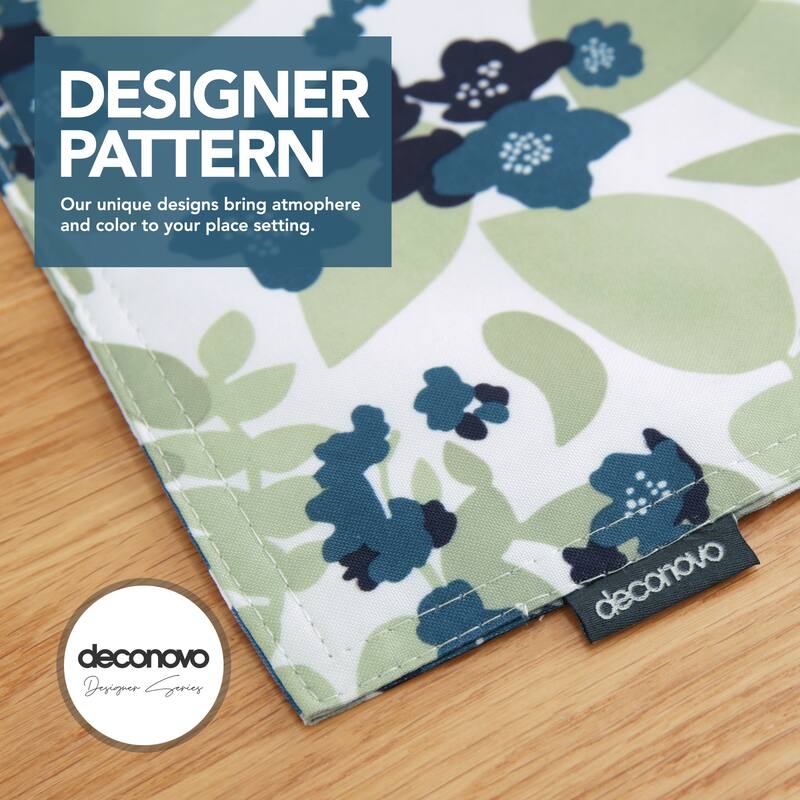 Deconovo Waterproof Oxford Floral Placemats ( Pack of 4)