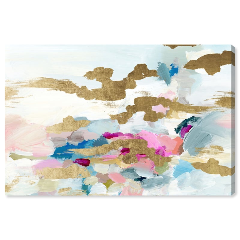 Wynwood Studio Abstract Love To Love Gold Gold and Metallic Gold Modern & Contemporary Wall Art Canvas Print