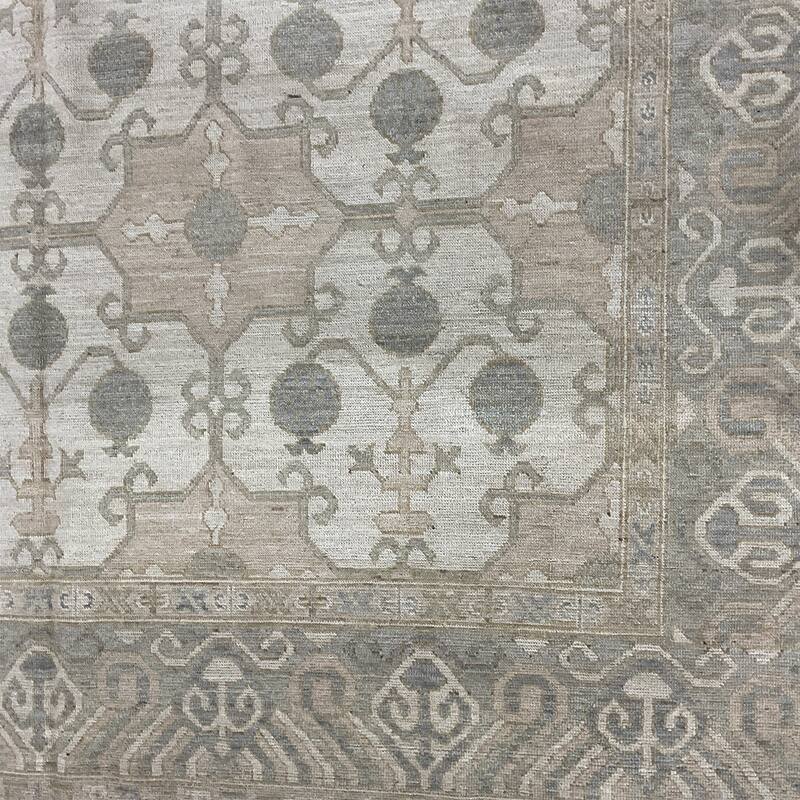 HERAT ORIENTAL Handmade Vegetable Dye Khotan Wool Rug - 9'1" x 12'