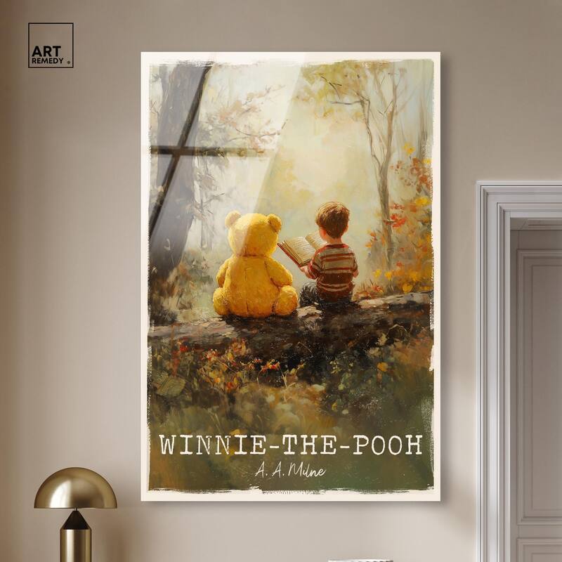 Classic Winnie the Pooh Acrylic by Art Remedy, Ready to Hang