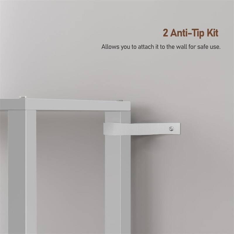 6 Tier Bookcase and Bookshelf - 10.7"D x 15"W x 65.3"H