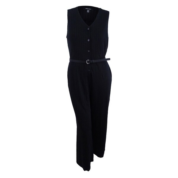 nine west black jumpsuit