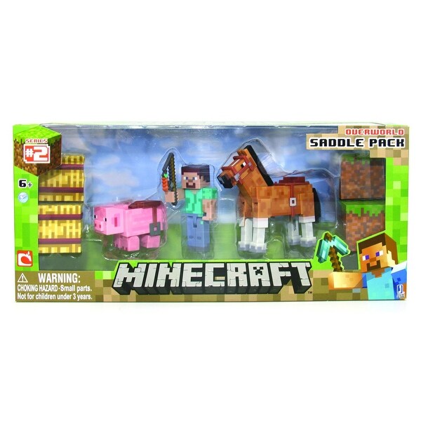 Minecraft 3" Action Figure Set: Saddle Pack - multi