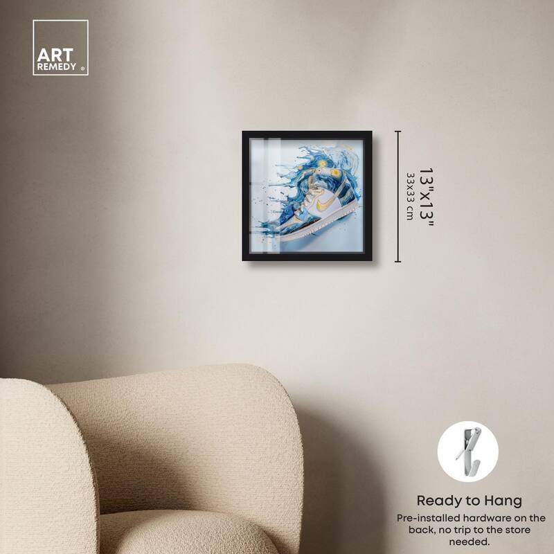 Starry Night Sneaker Splash Shadowbox by Art Remedy