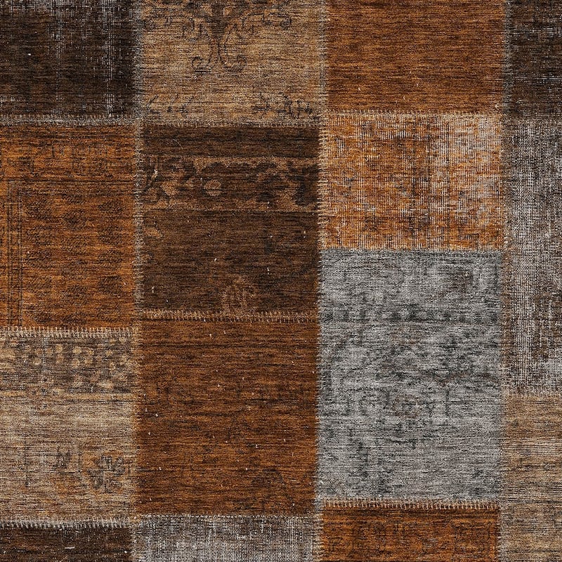 HomeRoots Patchwork Transitional Rectangle Outdoor Rug