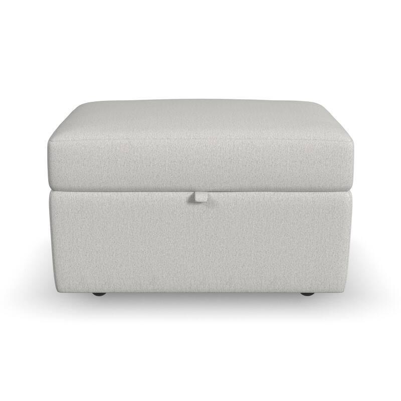 Flex Taupe Fabric Ottoman with Storage