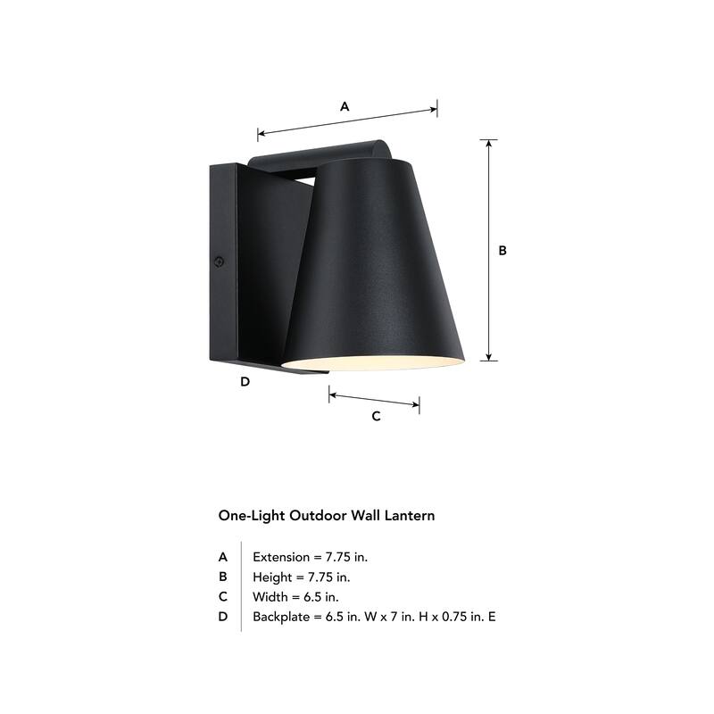 Cedar Mist Black Dark Sky Outdoor Hardwired Wall Sconce - 7.75