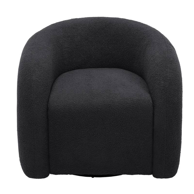 Upholstered Boucle Swivel Accent Chair