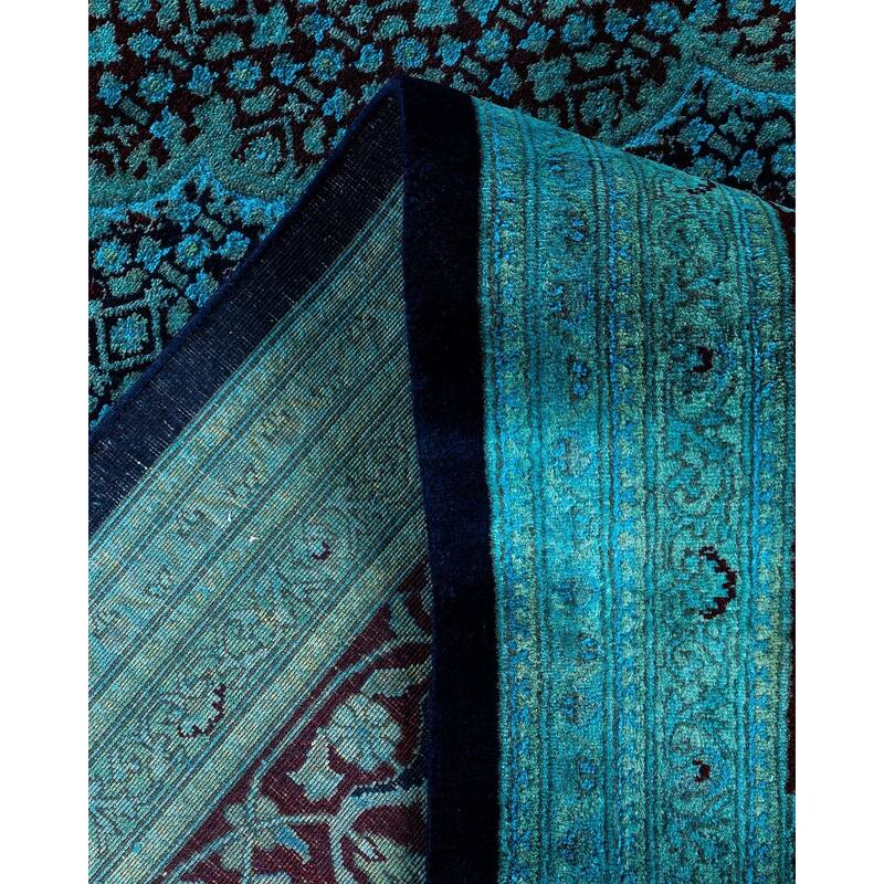 Overdyed, One-of-a-Kind Hand-Knotted Area Rug - Blue - 11' 10" x 15' 4"