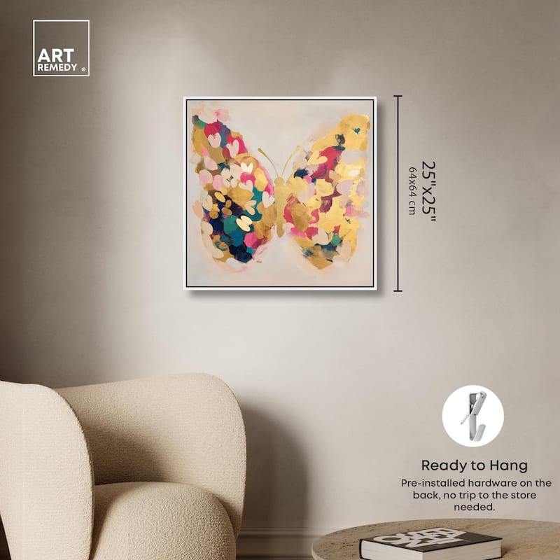 Flutter of Fortitude I Canvas by Art Remedy