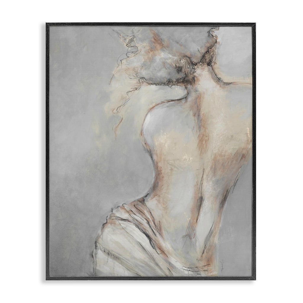 Stupell Traditional Portrait Nude Woman Baroque Painting Framed Wall Art, Design by Liz Jardine
