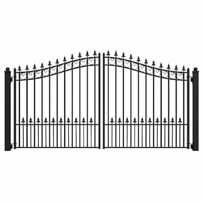 ALEKO Prague Style Galvanized Steel Swing Dual Driveway Gate 12 ft