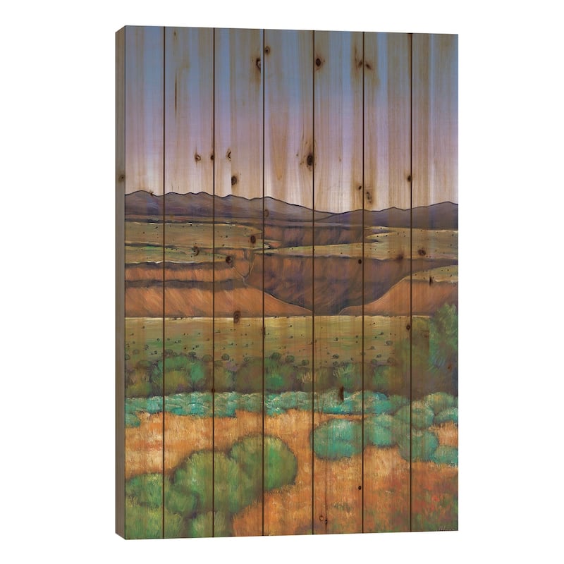 Desert Gorge Print On Wood by Johnathan Harris - Multi-Color - 40x26x1.5